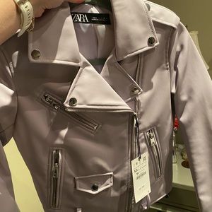 ZARA lavender biker jacket